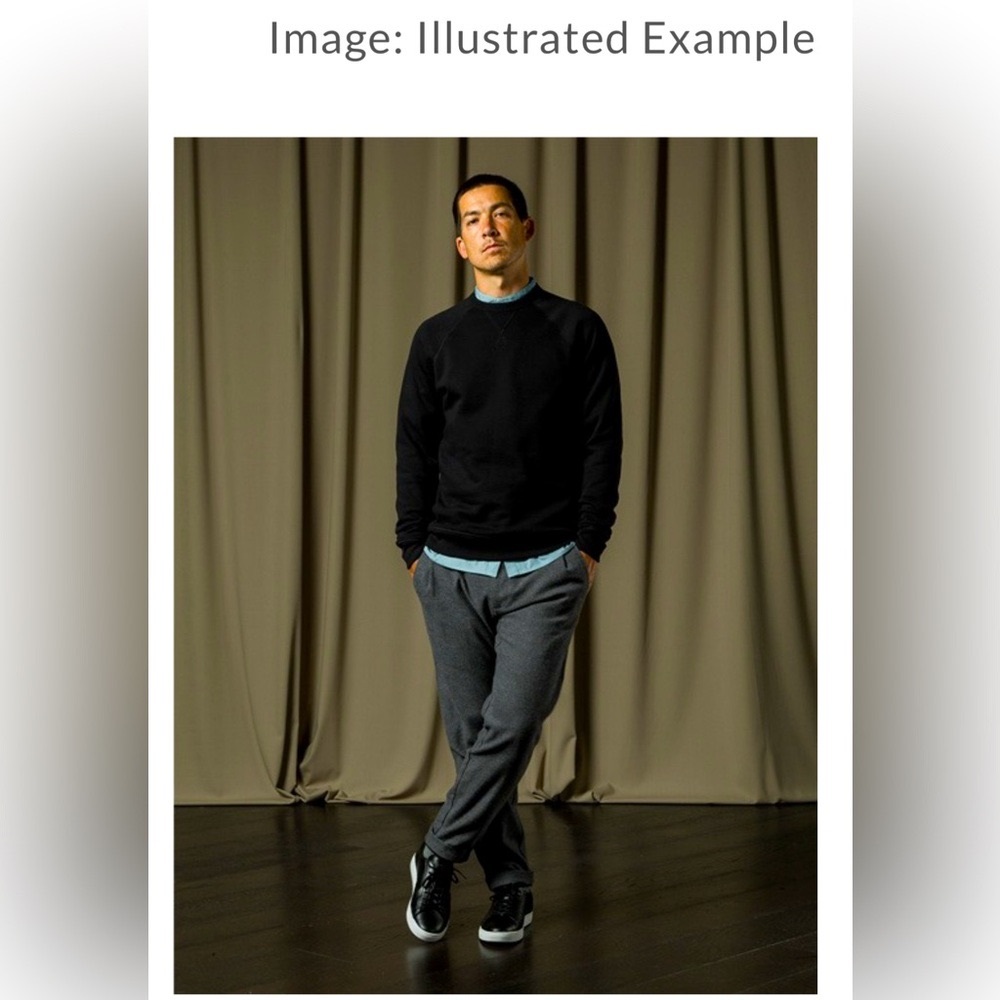 { Illustrated Example Men’s Crew Neck Sz Small